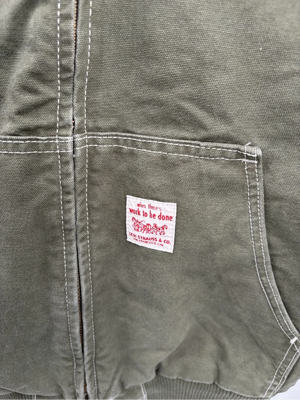 Levi's Workwear Potrero Hooded Jacket Olive Green NWT XL